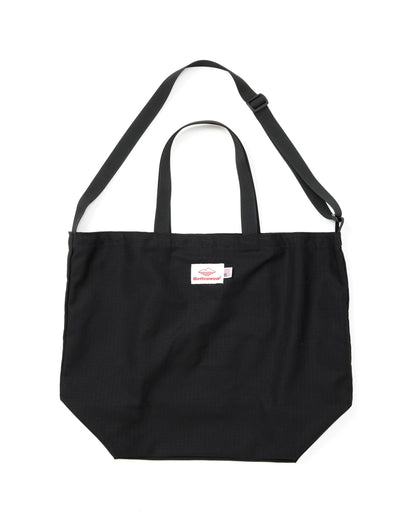 Packable Tote - Black Cotton x Black