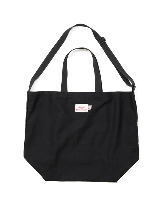 Packable Tote - Black Cotton x Black