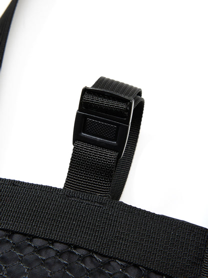 SS27 - Mini Mesh Tote - Black  _ Black