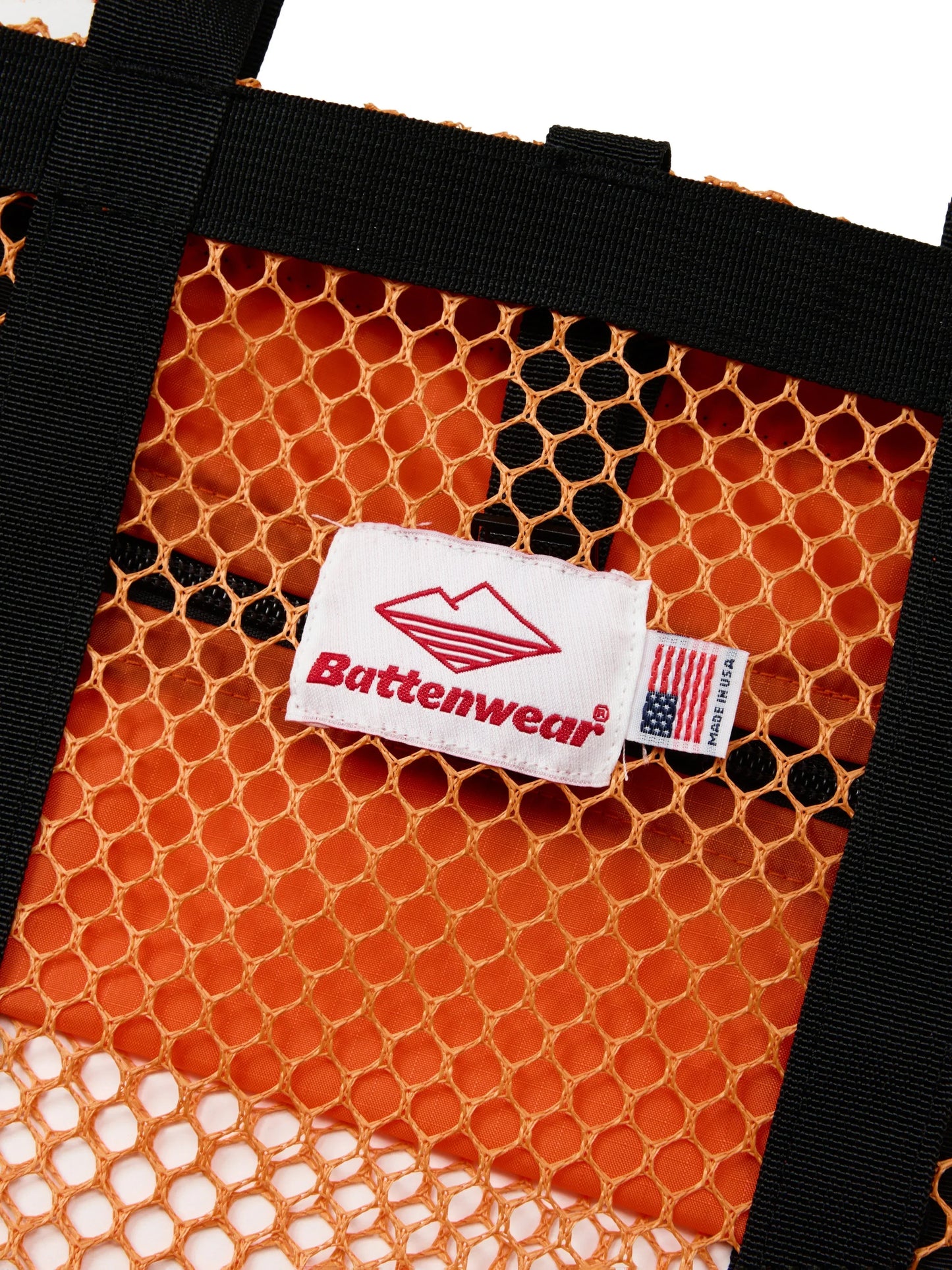Mini Mesh Tote - Orange _ Black