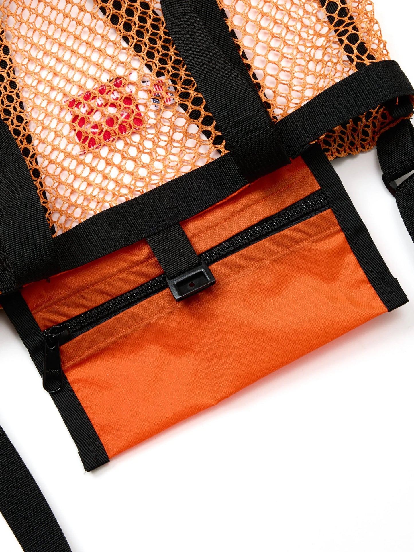 Mini Mesh Tote - Orange _ Black