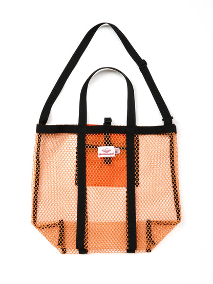 Mesh Tote - Orange _ Black