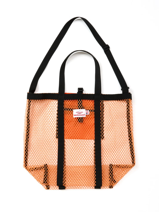 Mesh Tote - Orange _ Black