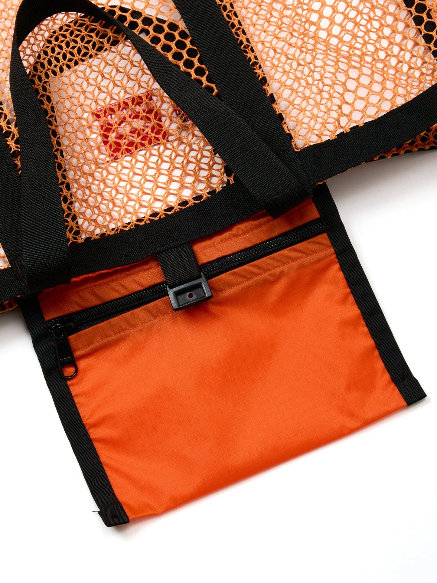 Mesh Tote - Orange _ Black