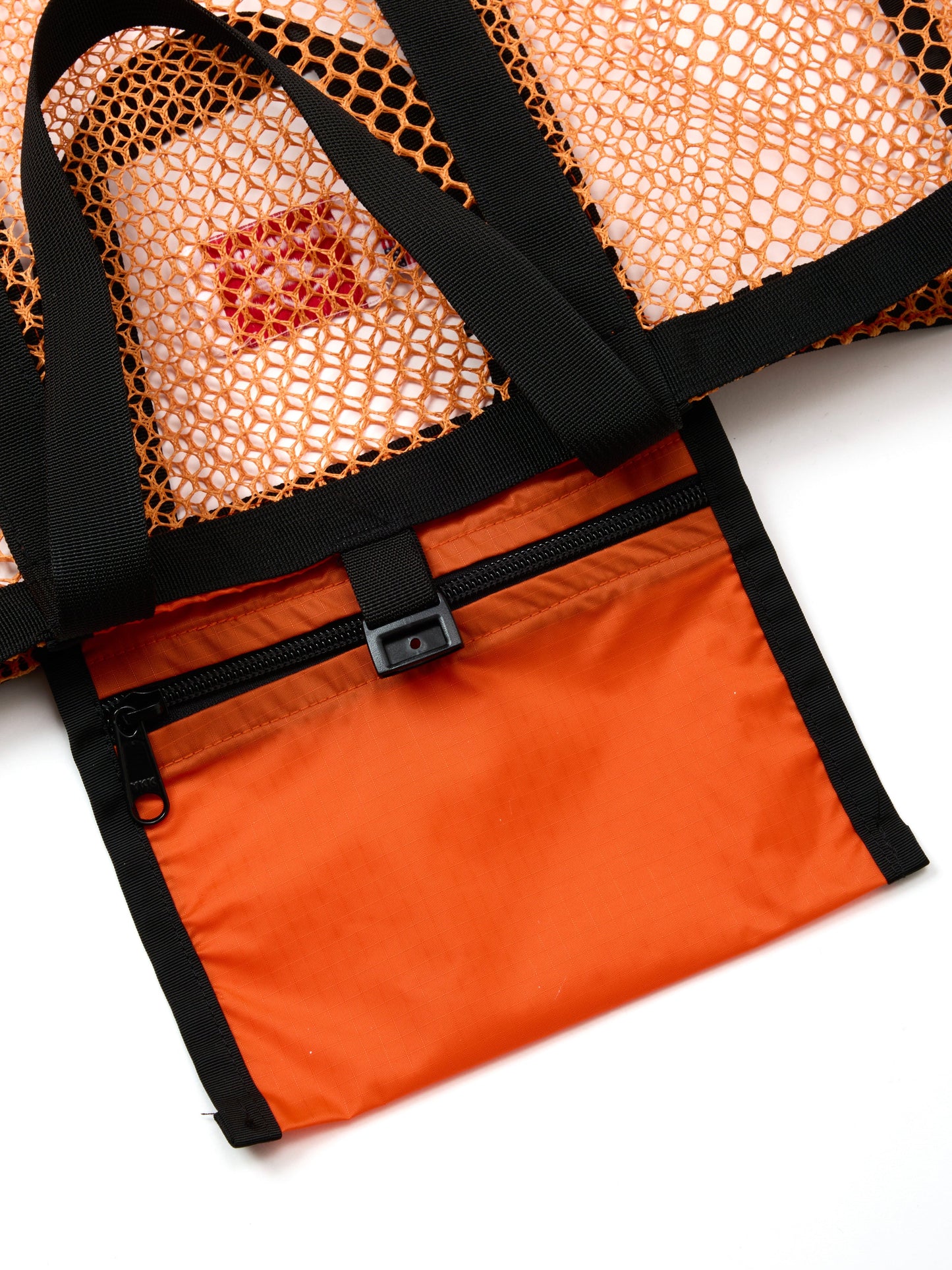 SS27 - Mesh Tote - Orange _ Black