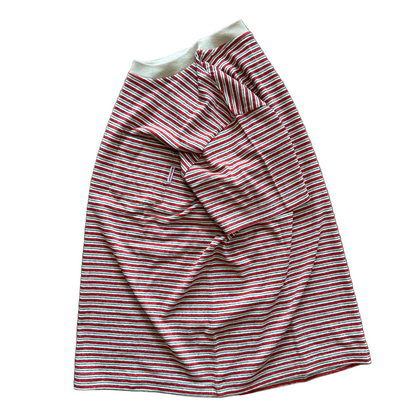 Beach Tee-Ecru x Red Stripe