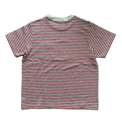 Beach Tee-Ecru x Red Stripe