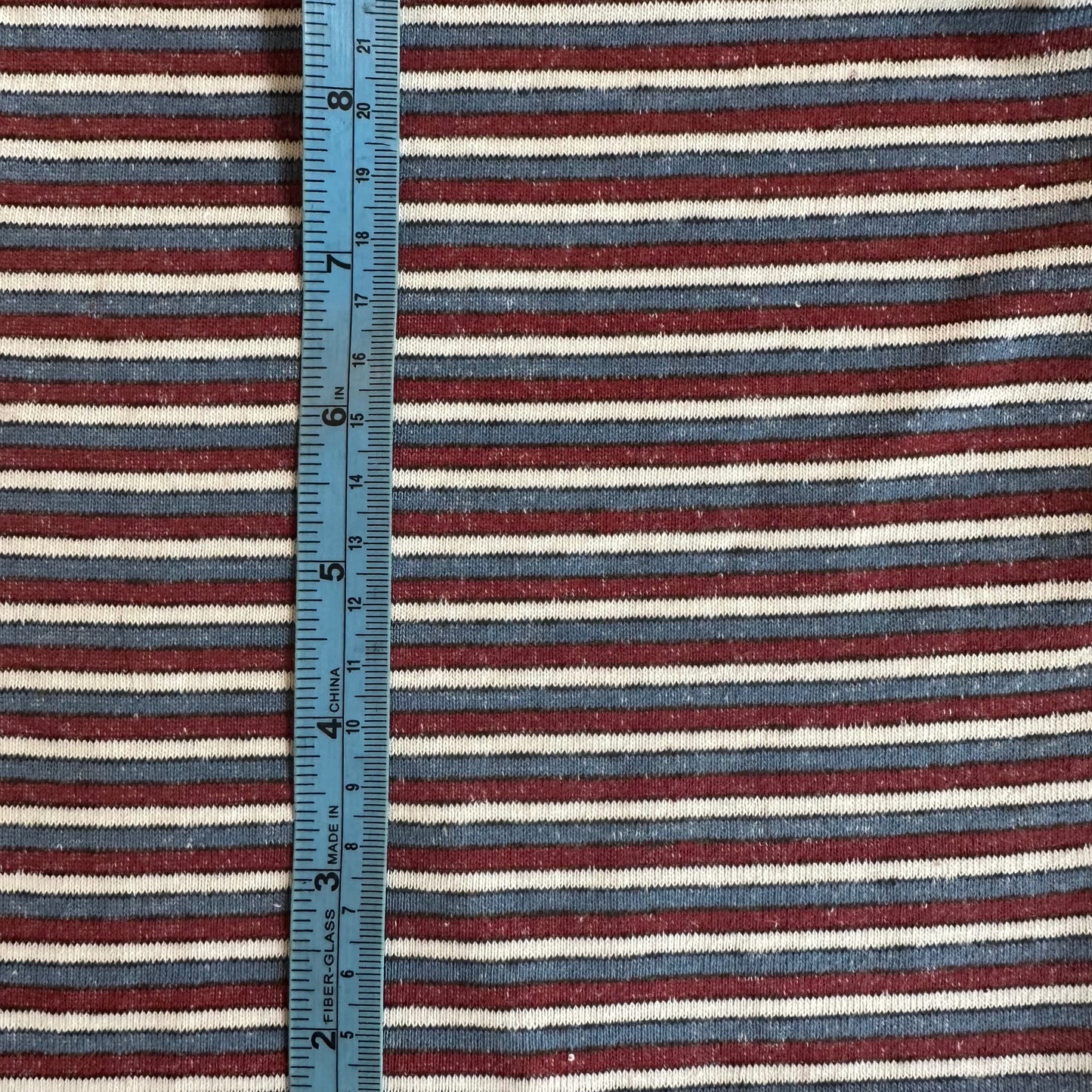 Beach Tee-Blue x Bordeaux Stripe