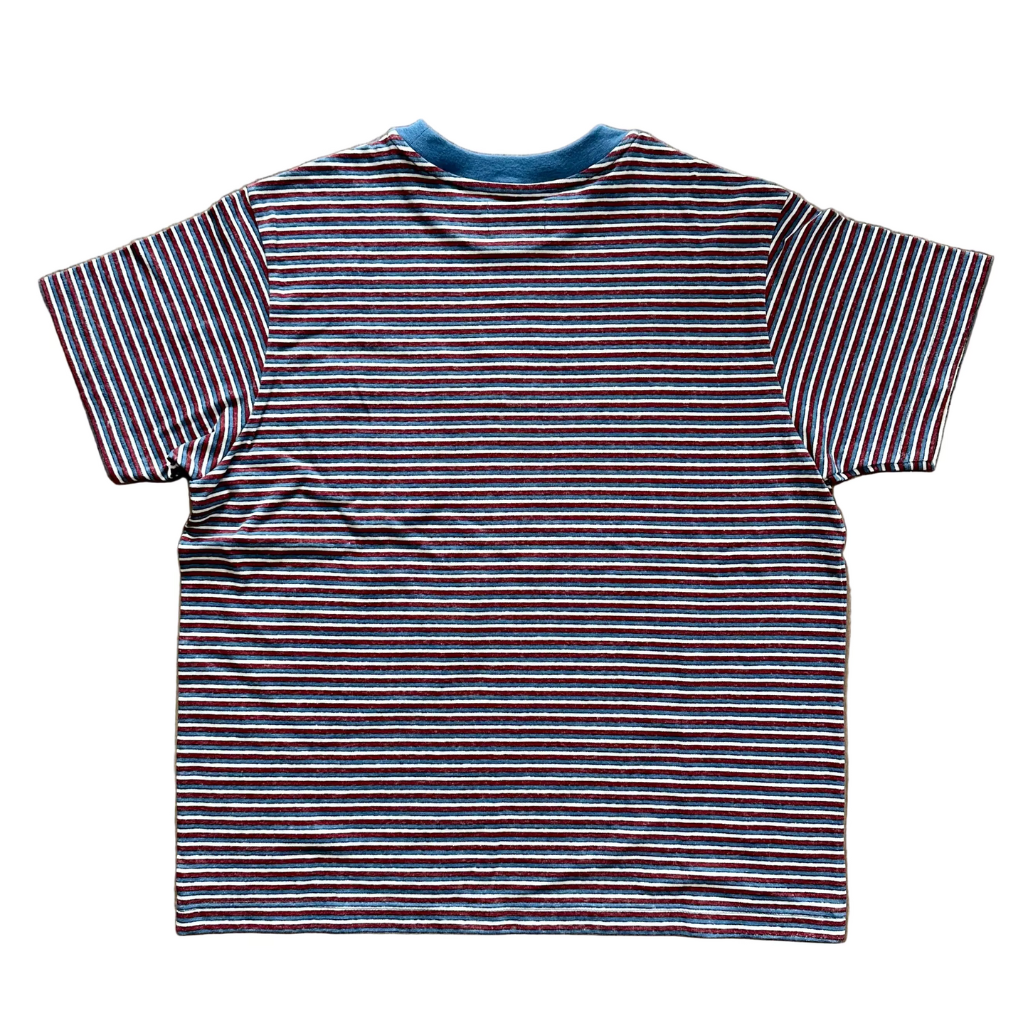 Beach Tee-Blue x Bordeaux Stripe
