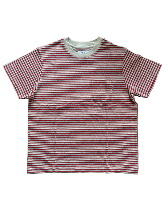 SS27 - Beach Tee-Ecru x Red Stripe