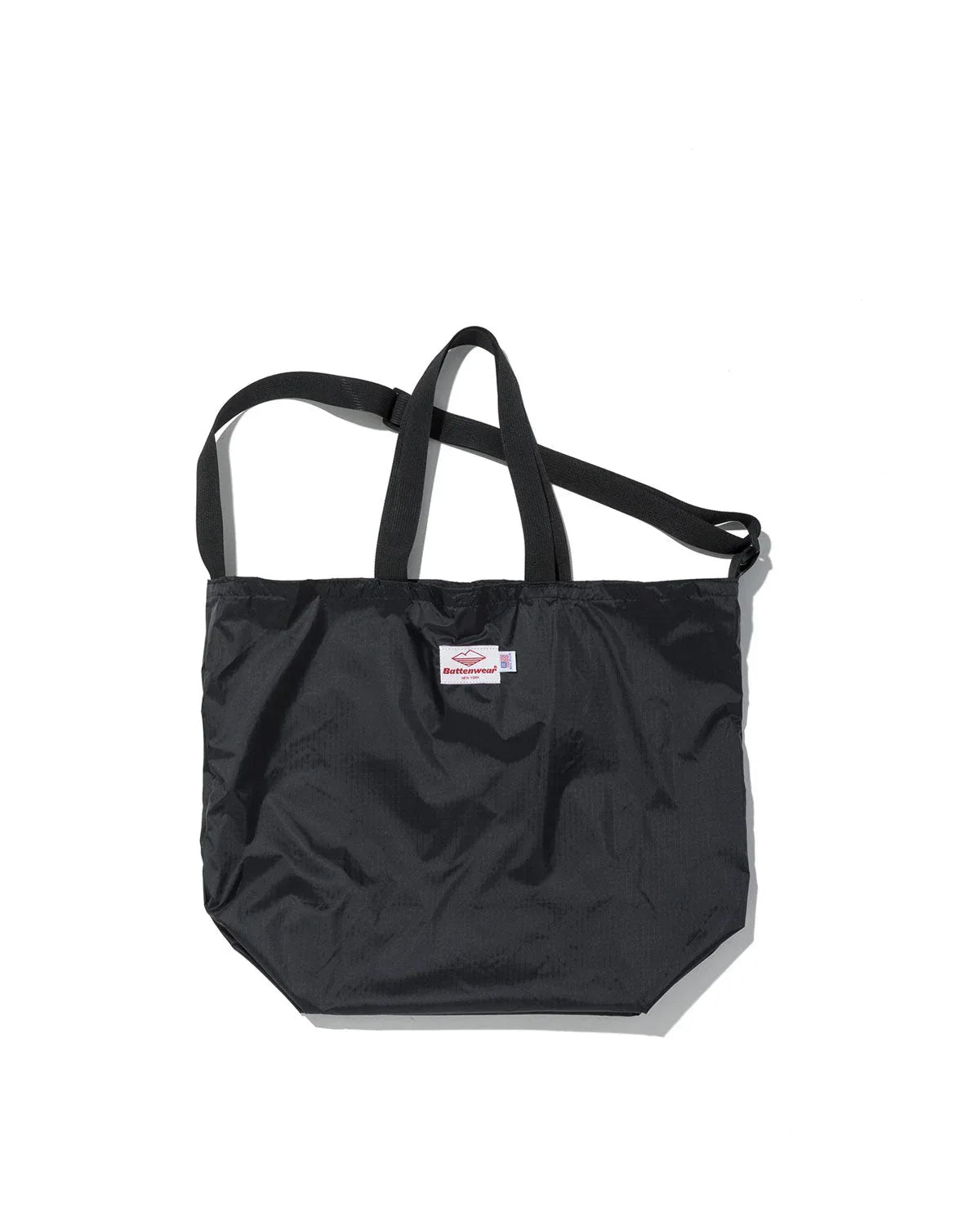 Packable Tote -  Black Nylon  x Black