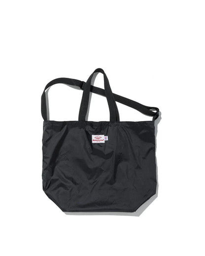 Packable Tote -  Black Nylon  x Black