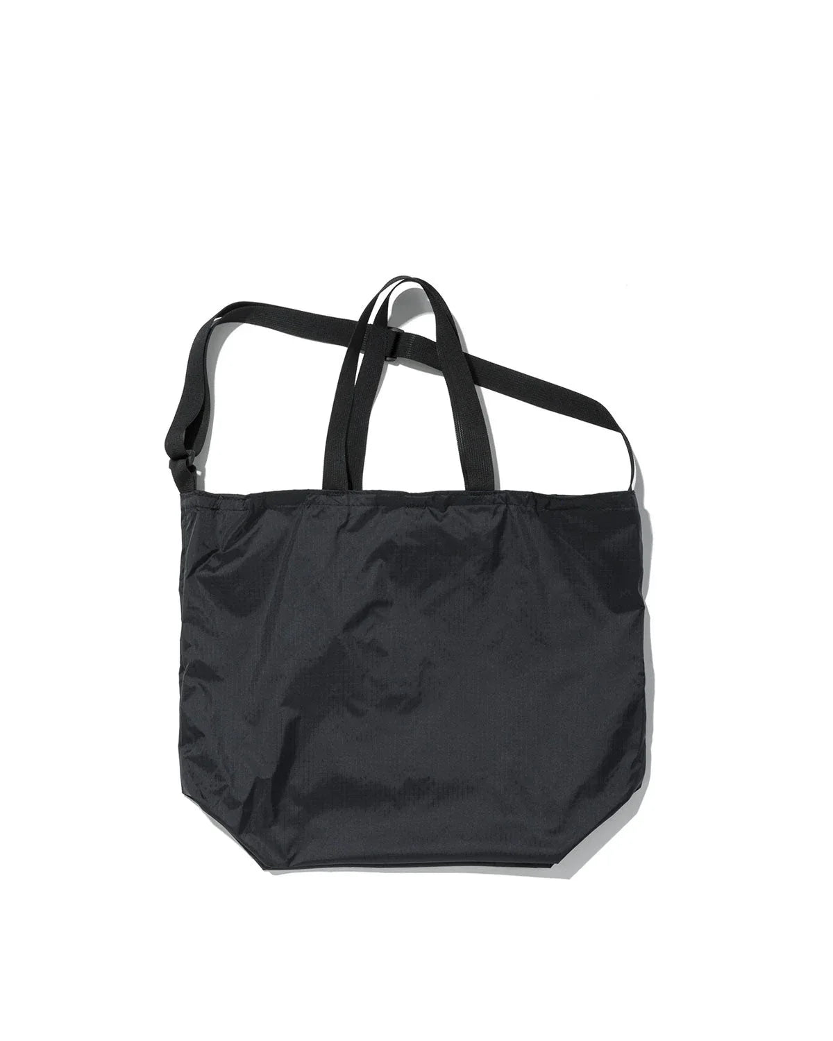 Packable Tote -  Black Nylon  x Black