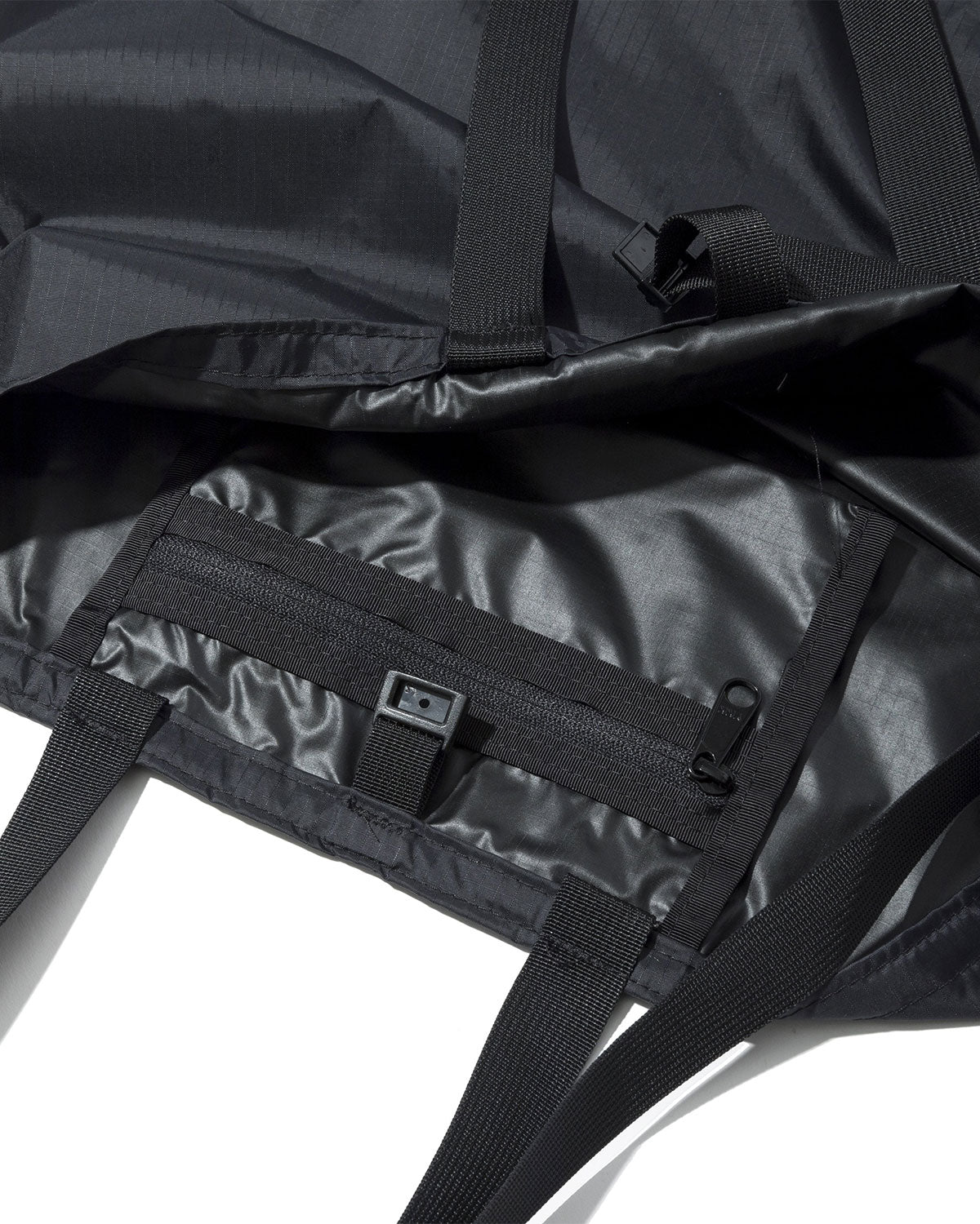 SS27 - Packable Tote -  Black Nylon  x Black