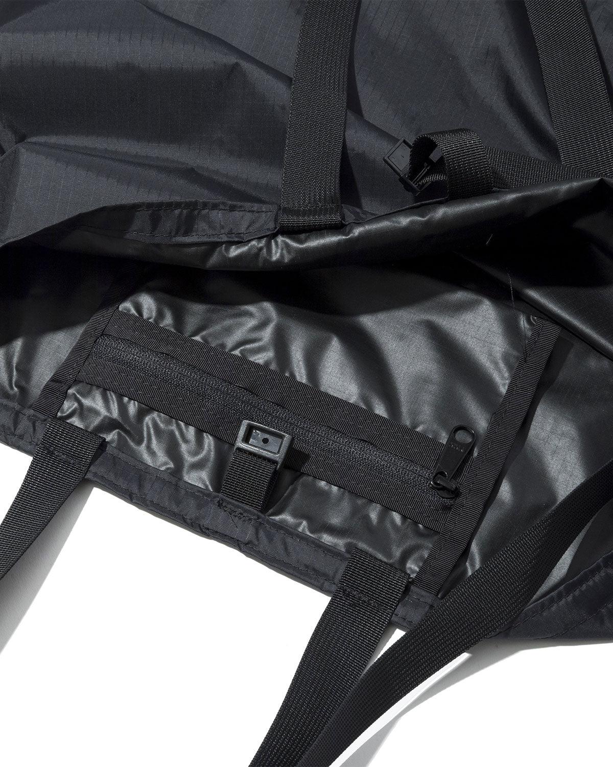 Packable Tote -  Black Nylon  x Black