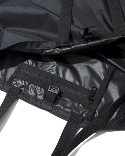 Packable Tote -  Black Nylon  x Black