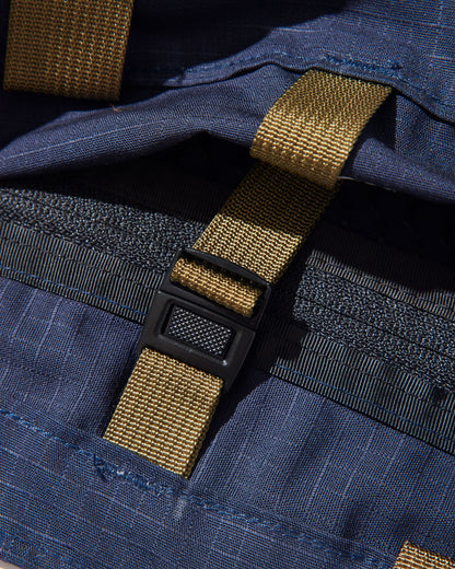 SS27 - Packable Tote -  Navy Cotton x Tan
