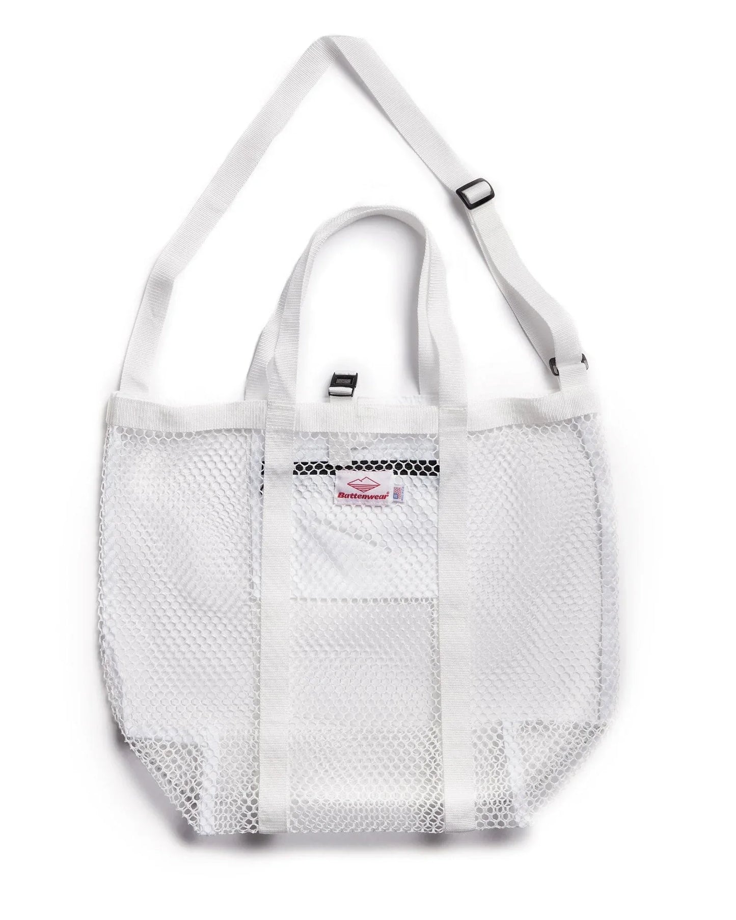 Mesh Tote - White _ White