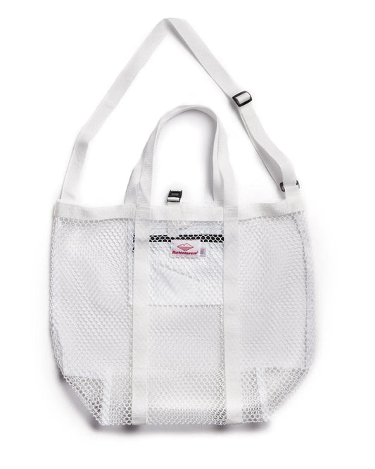 Mesh Tote - White _ White