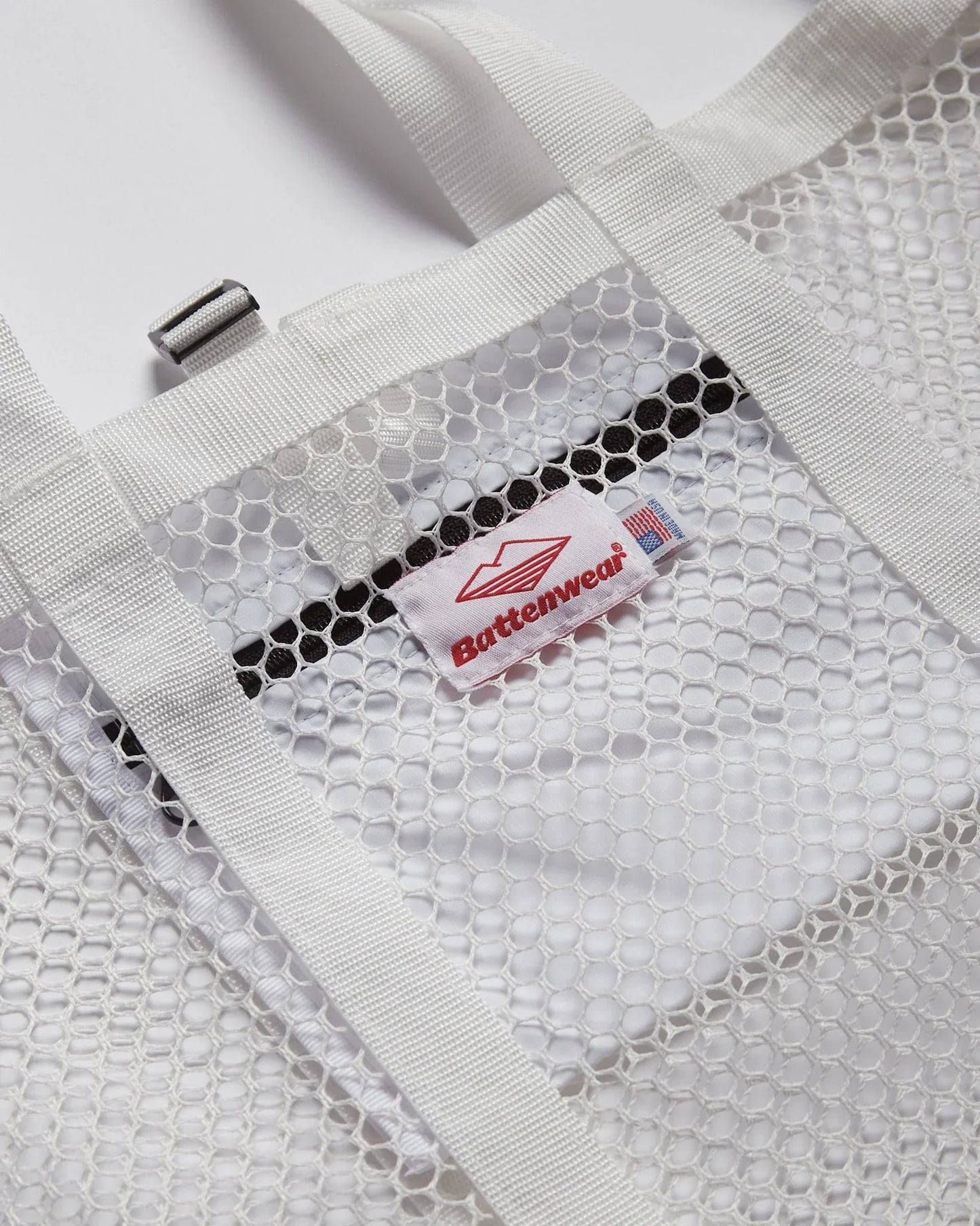 Mesh Tote - White _ White