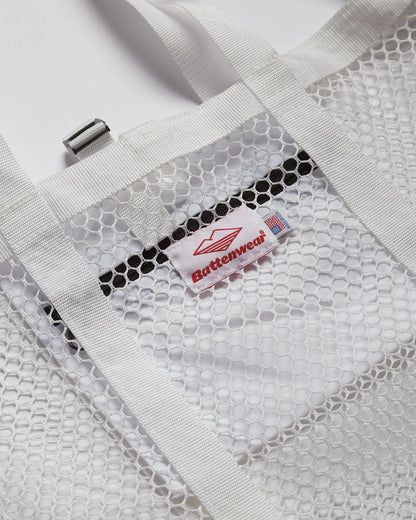 Mesh Tote - White _ White