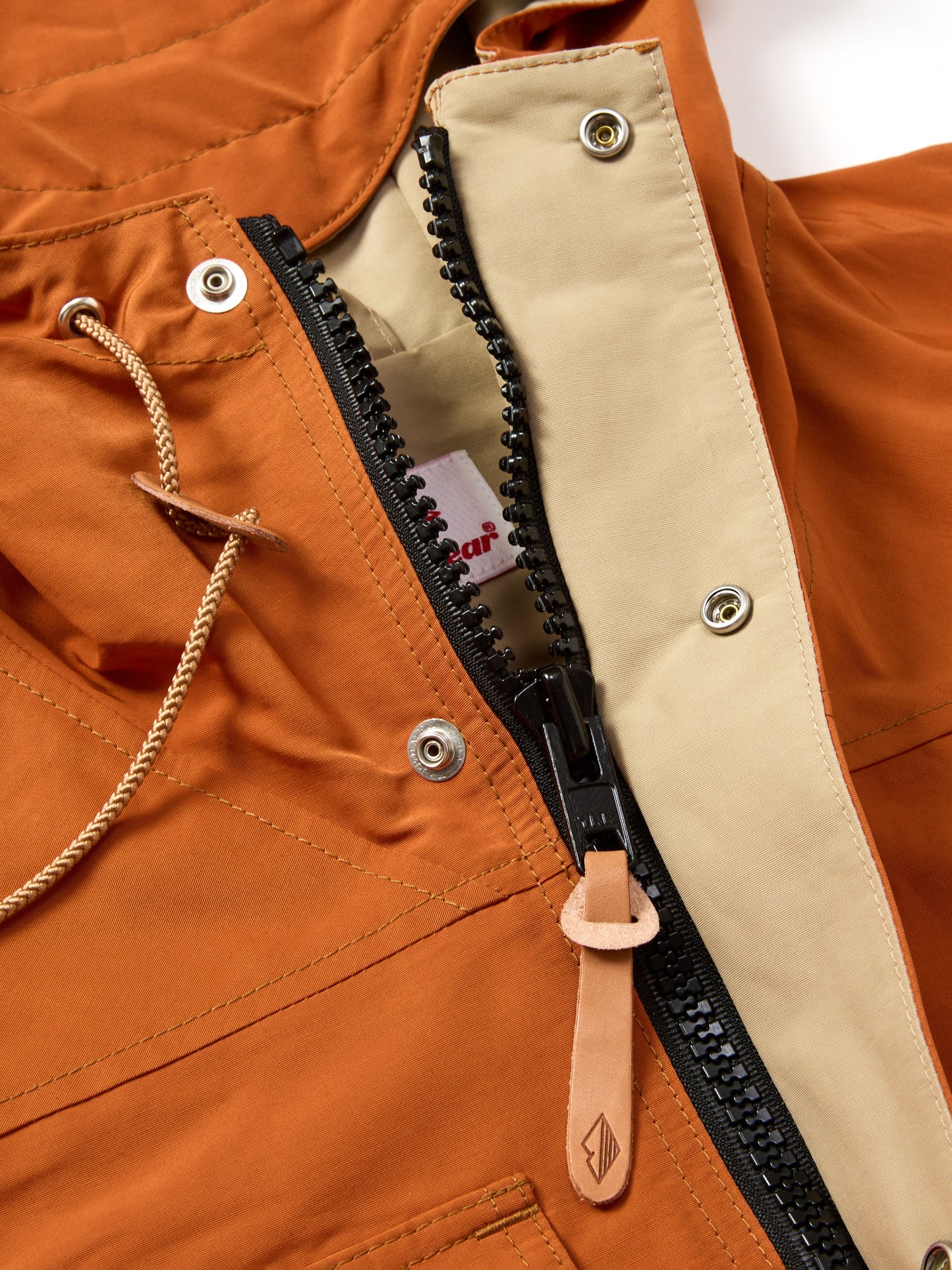 Travel Shell Parka V.3 - Orange x Light Beige