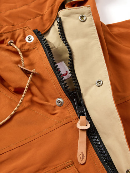 Travel Shell Parka V.3 - Orange x Light Beige