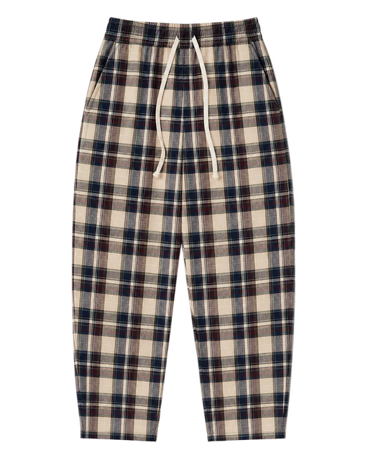 SS27 - Active Lazy Pants - Brown Plaid