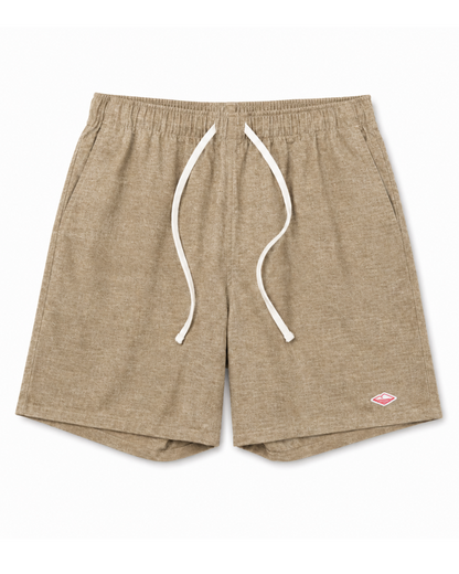 Active Lazy Shorts - Beige Chambray