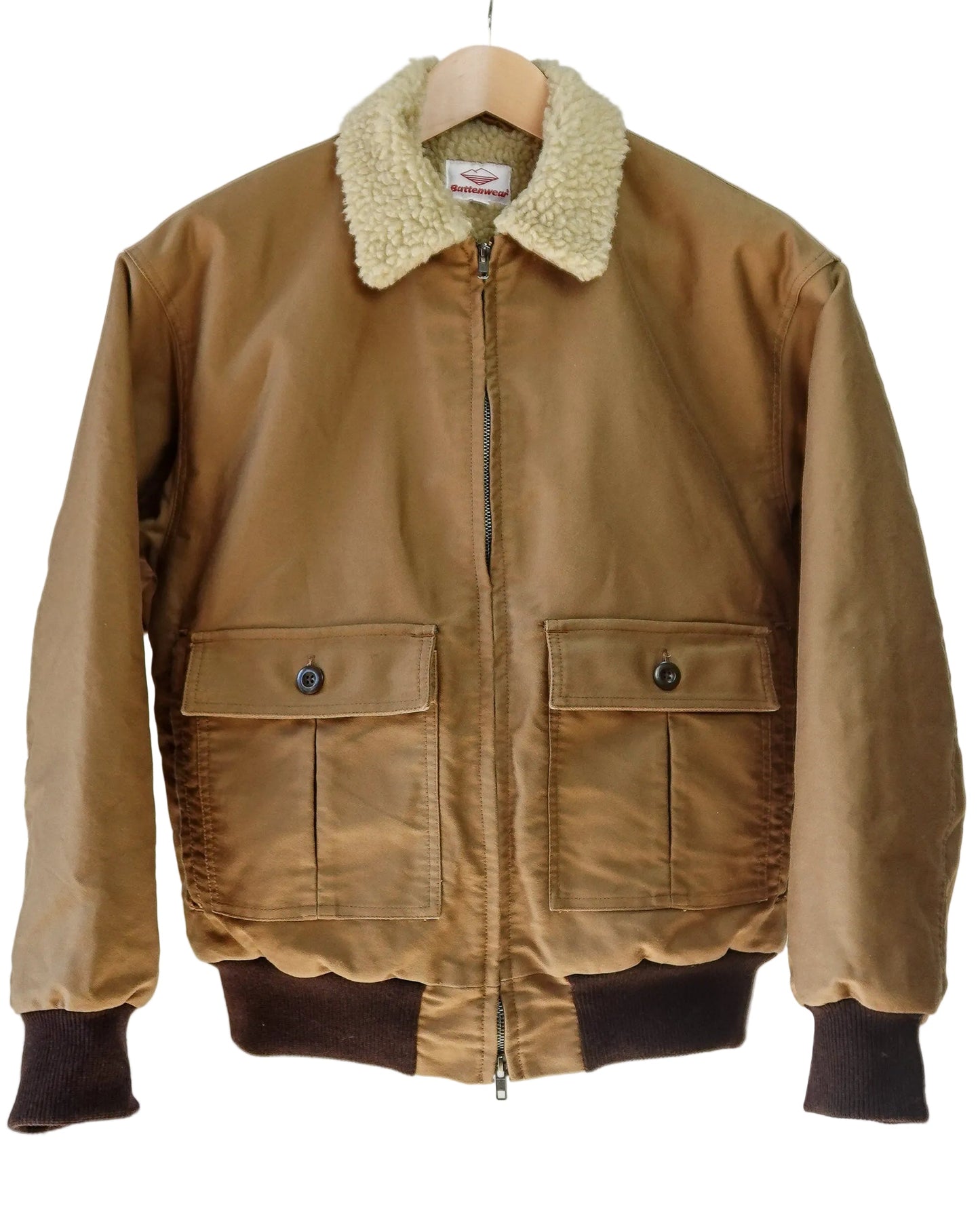 Shearling Flyer Jacket - Mocha Moleskin