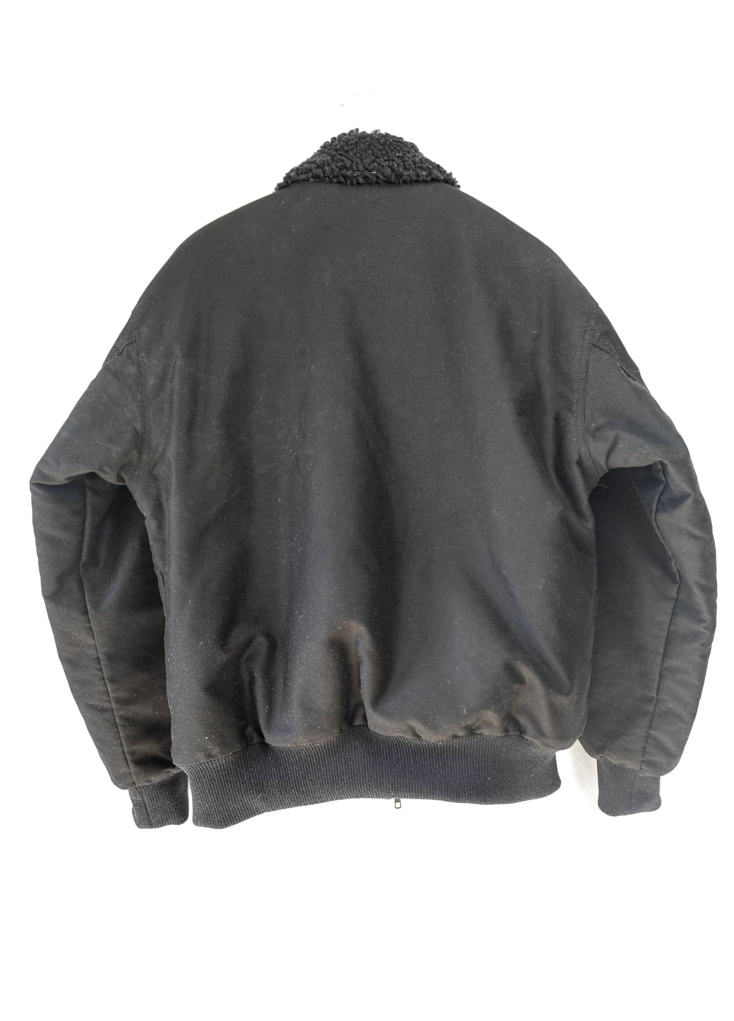 Shearling Flyer Jacket - Black Moleskin