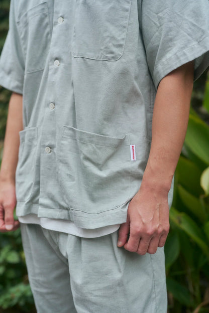 Five Pocket Island Shirt - Black Botanical