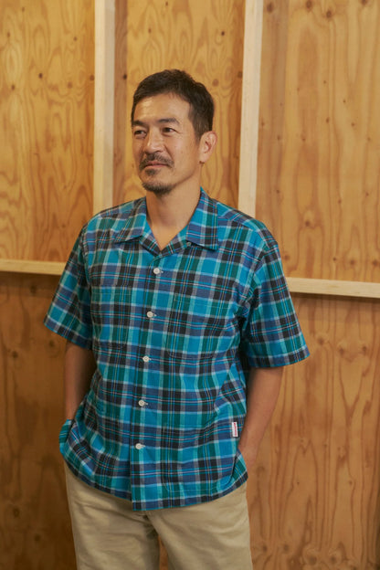 Five Pocket Island Shirt - White x Red Madras