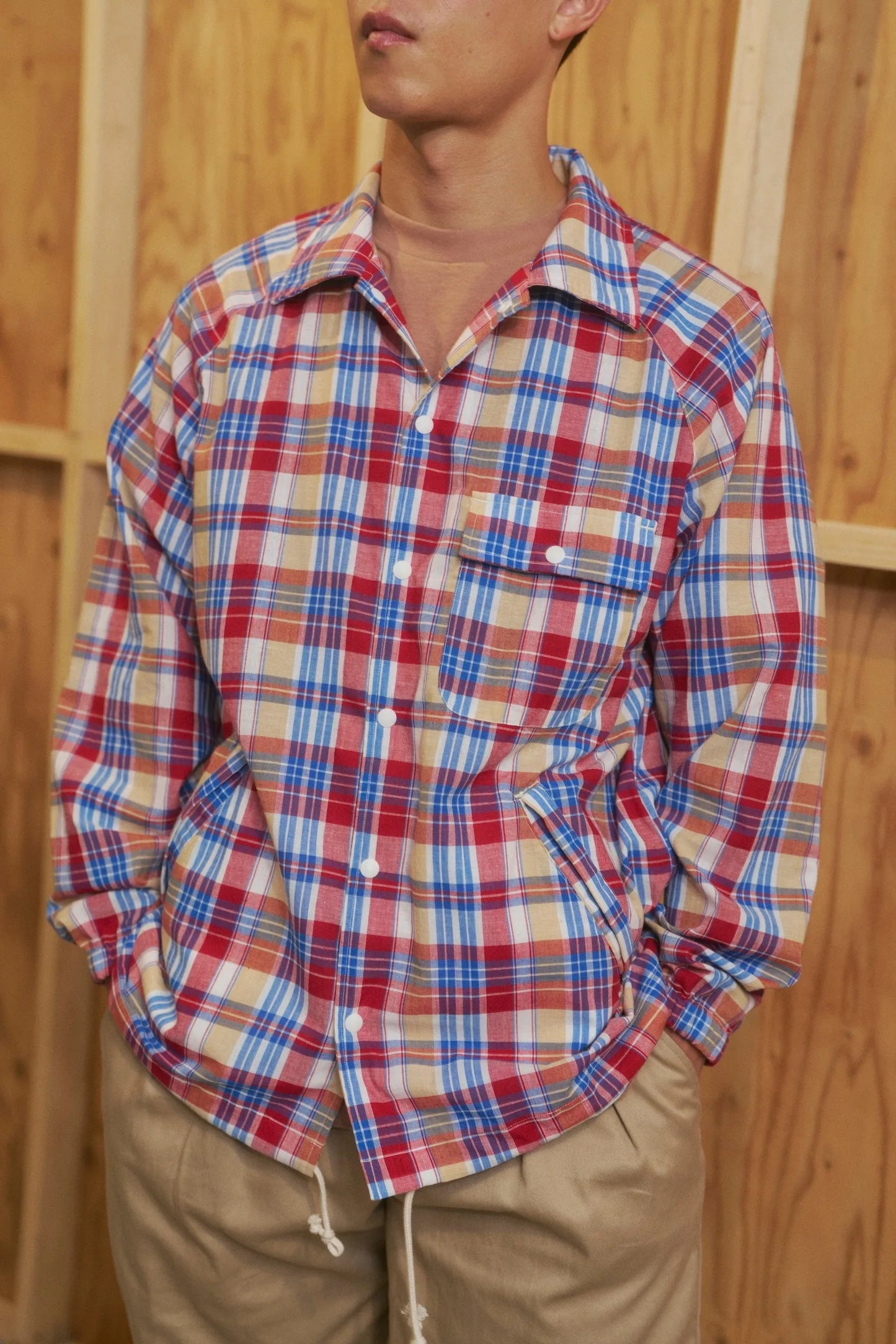 Beach Breaker - White x Red Madras