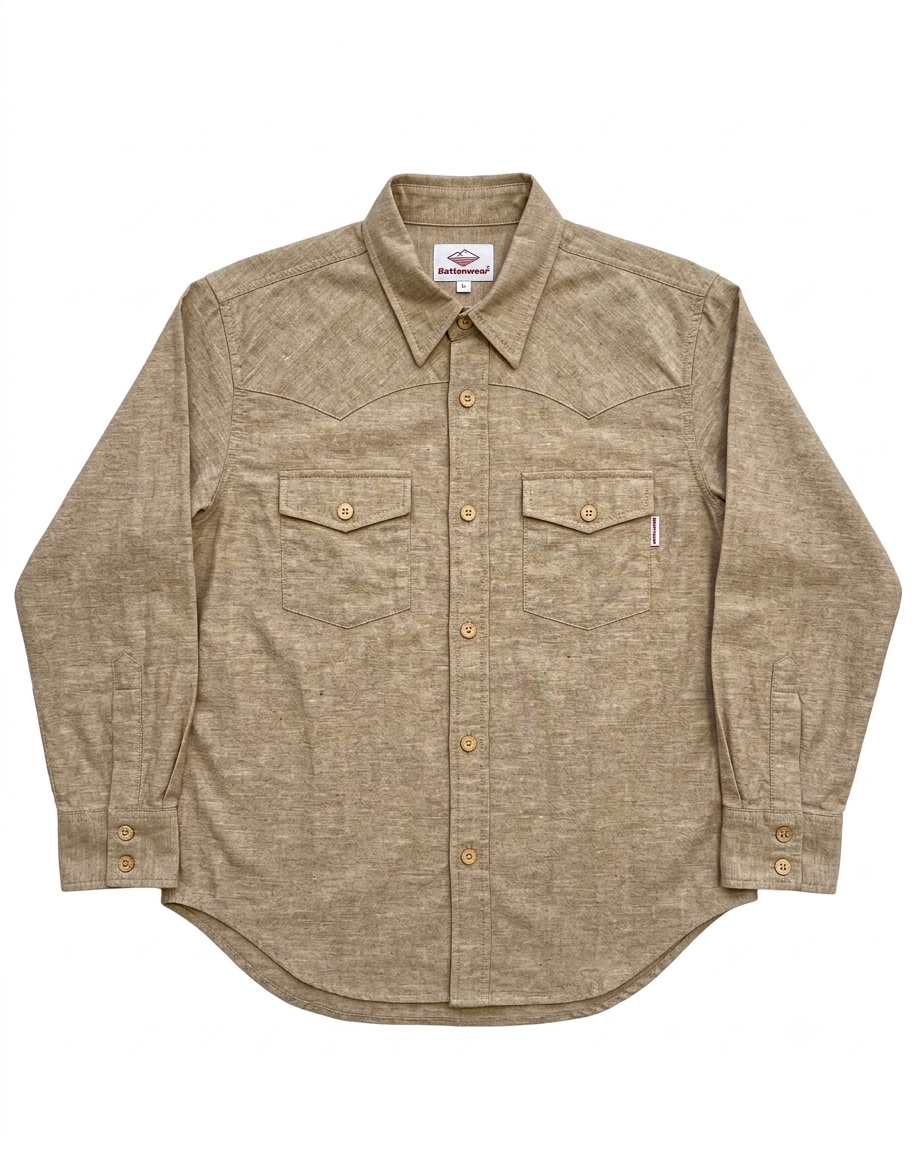 Eastern Shirt - Beige Chambray