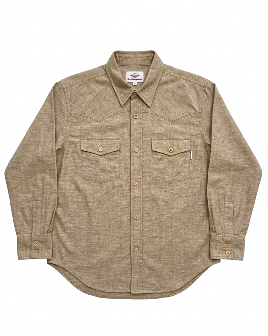 SS27 - Eastern Shirt - Beige Chambray