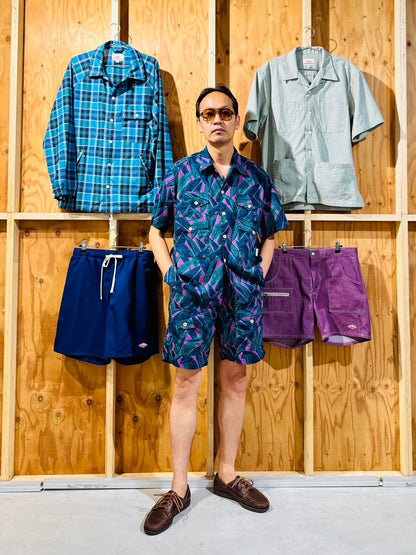 Battenwear x Post O'Alls T&C  Shorts - Purple Banana Leaf