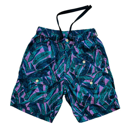 Battenwear x Post O'Alls T&C  Shorts - Purple Banana Leaf
