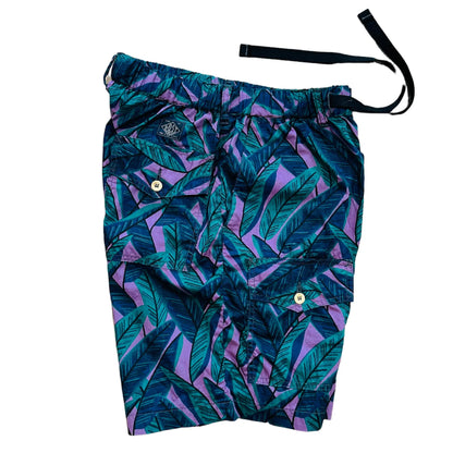Battenwear x Post O'Alls T&C  Shorts - Purple Banana Leaf