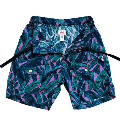 Battenwear x Post O'Alls T&C  Shorts - Purple Banana Leaf