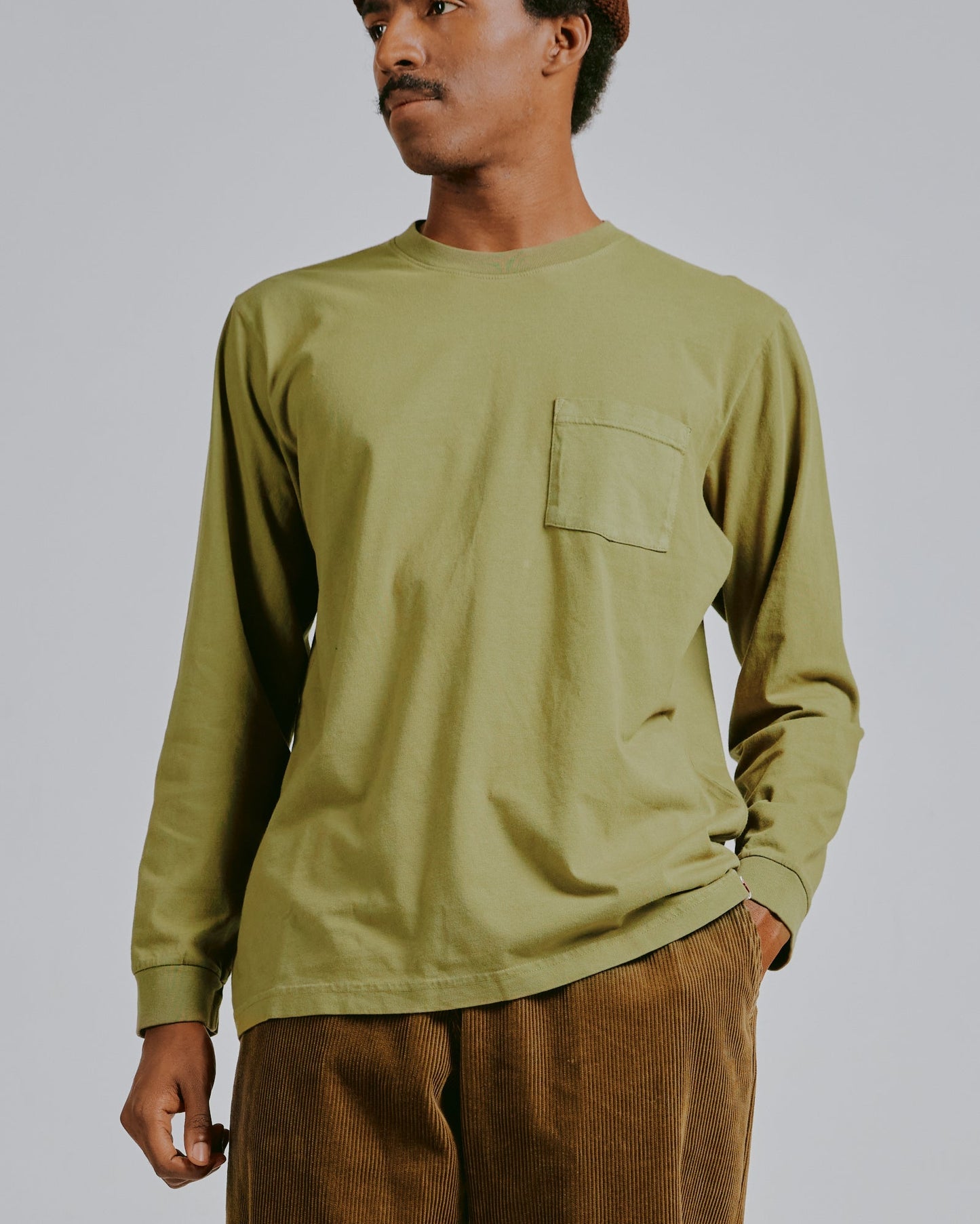 L/S Pocket Tee / White