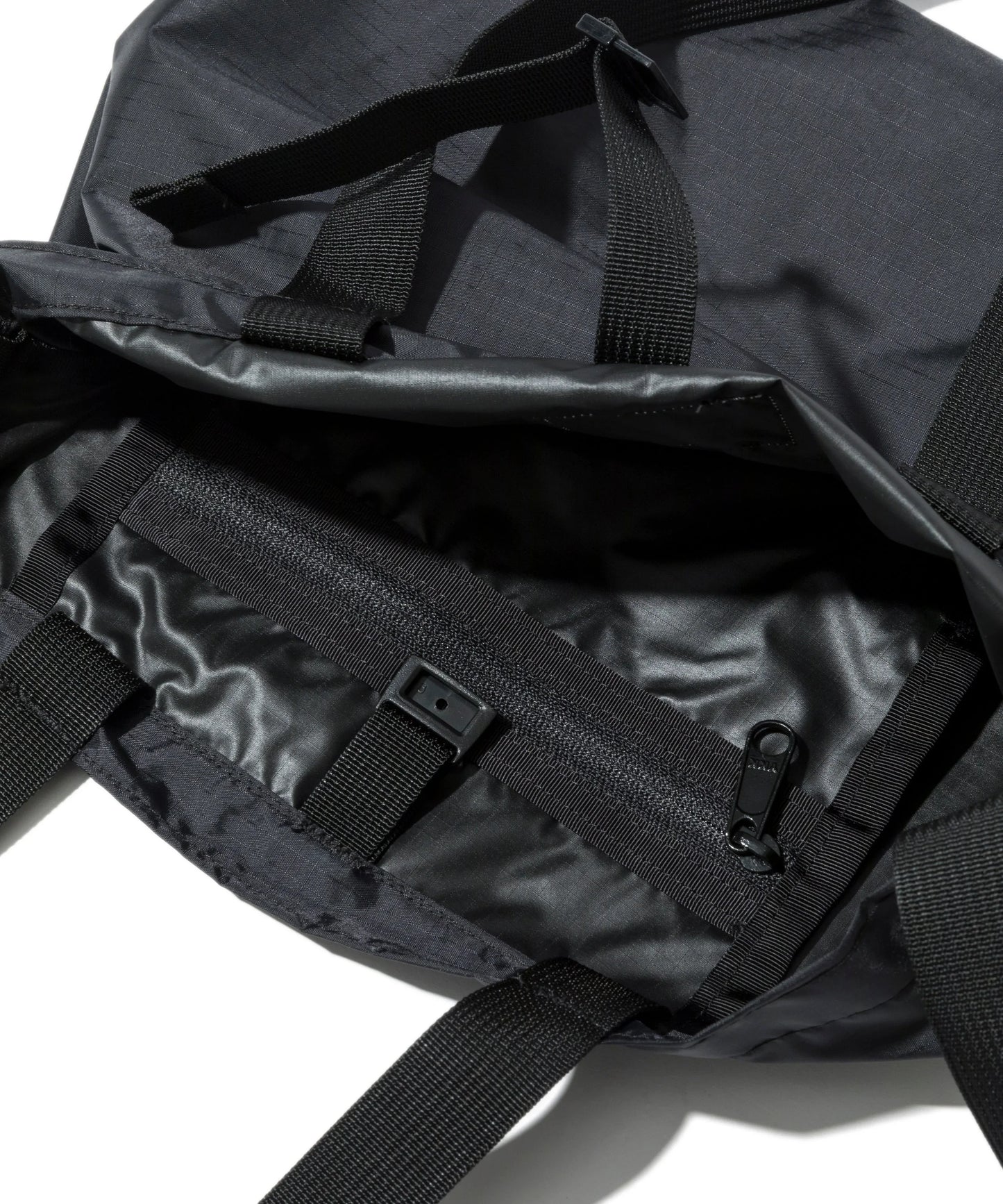 Mini Packable Tote - Black Nylon x Black