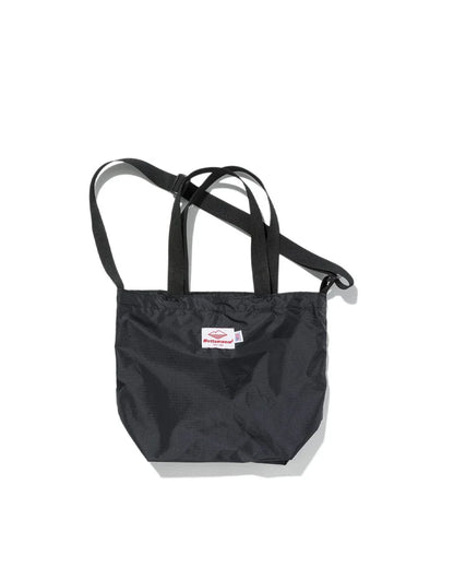 Mini Packable Tote - Black Nylon x Black