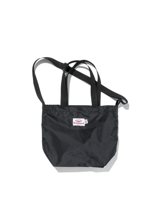 Mini Packable Tote - Black Nylon x Black