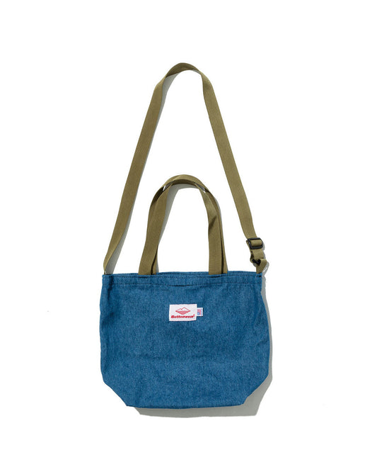 SS27 - Mini Packable Tote - Denim x Tan