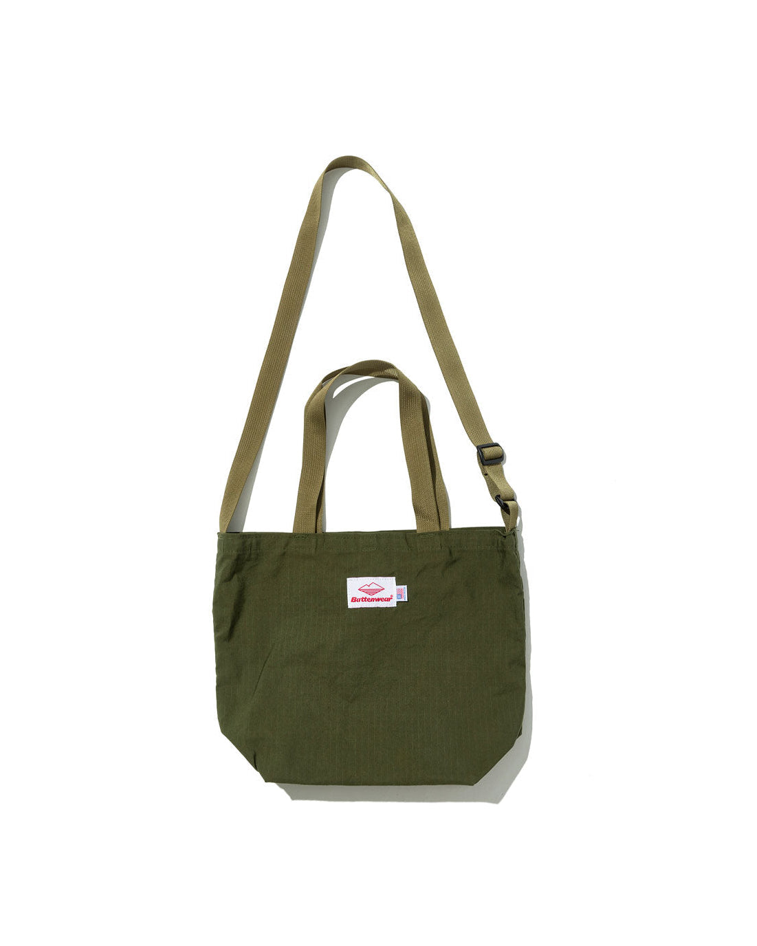 SS27 - Mini Packable Tote / Olive Drab Cotton x Tan