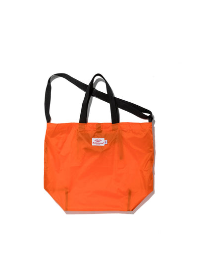 Packable Tote / Orange x Black