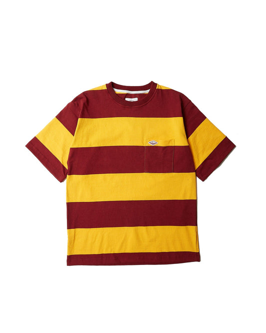 Pocket Rugby Tee / Gold x Maroon