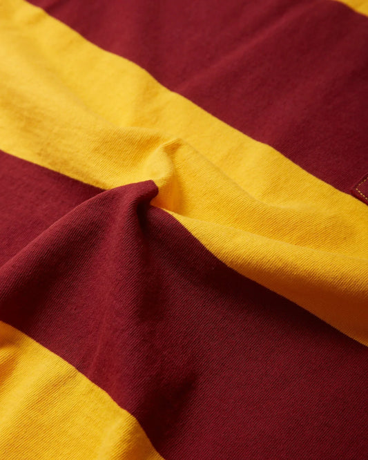 Pocket Rugby Tee / Gold x Maroon
