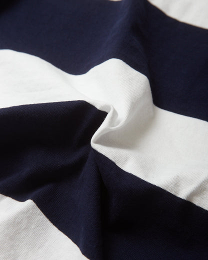 Pocket Rugby Tee / Navy x White